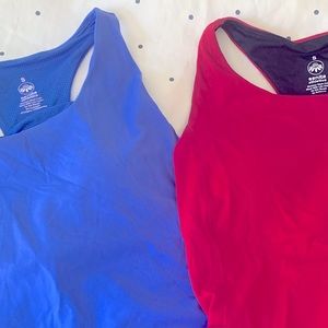 Set of 2 athletic racerback tops